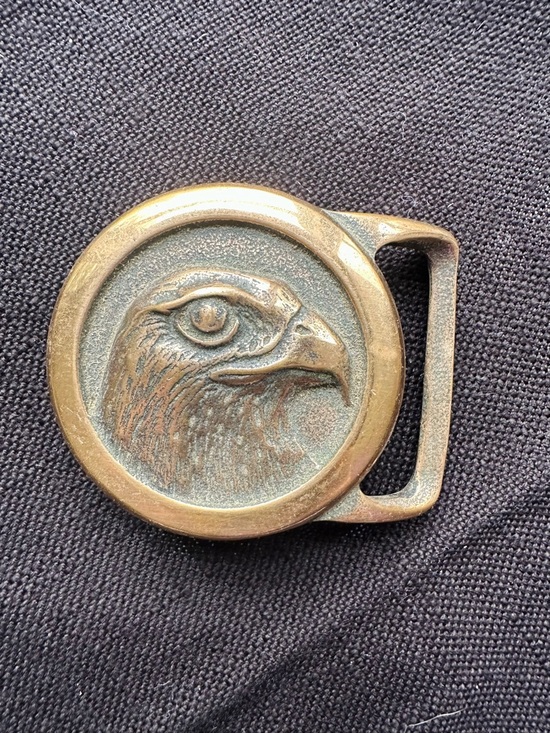 tech-ether guild inc Other - Vintage Solid Brass “Hawk” Round Belt Buckle by Tech-Ether Guild 1978